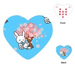 floral bunnies Playing Cards (Heart)