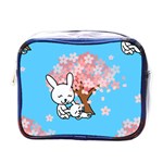 floral bunnies Mini Toiletries Bag (One Side)