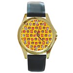 kids-toys128a Round Gold Metal Watch