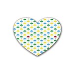 kids-toys036a Rubber Heart Coaster (4 pack)