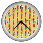 kids-toys012b Wall Clock (Silver)