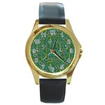 kids-toys021a Round Gold Metal Watch