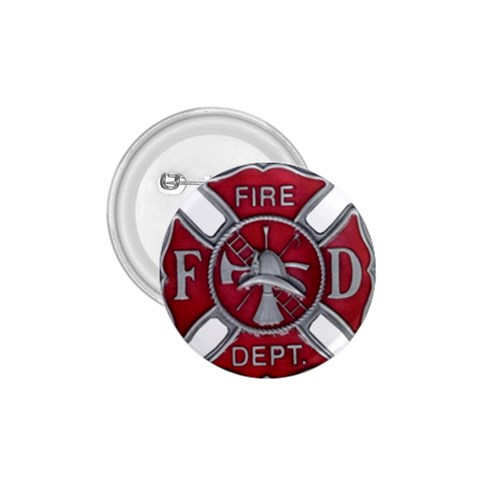 Red Fire Department Cross 1.75  Button from ArtsNow.com Front