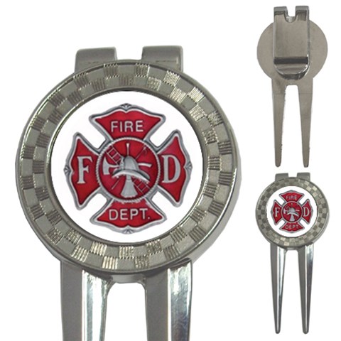 Red Fire Department Cross 3 Front