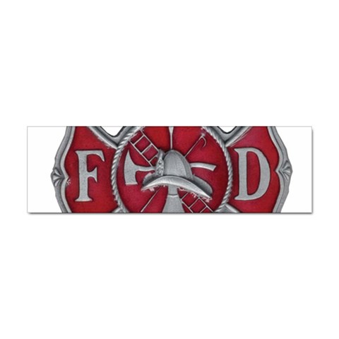 Red Fire Department Cross Sticker Bumper (100 pack) from ArtsNow.com Front