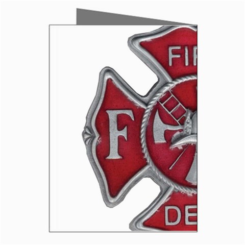 Red Fire Department Cross Greeting Card from ArtsNow.com Right