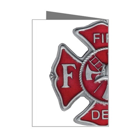 Red Fire Department Cross Mini Greeting Card from ArtsNow.com Right