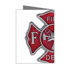 Red Fire Department Cross Mini Greeting Card from ArtsNow.com Right