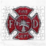 Red Fire Department Cross Jigsaw Puzzle (Rectangular)