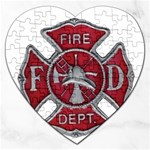 Red Fire Department Cross Jigsaw Puzzle (Heart)