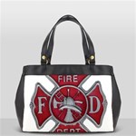 Red Fire Department Cross Oversize Office Handbag