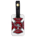 Red Fire Department Cross Luggage Tag (one side)