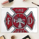 Red Fire Department Cross Cosmetic Bag (XXL)