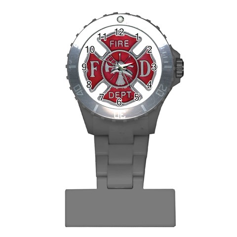 Red Fire Department Cross Plastic Nurses Watch from ArtsNow.com Front