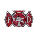 Red Fire Department Cross Satin Wrap