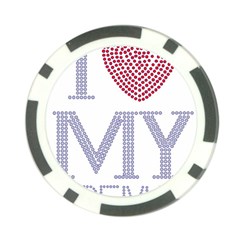 I Love My Fireman Poker Chip Card Guard (10 pack) from ArtsNow.com Front