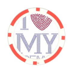 I Love My Fireman Poker Chip Card Guard (10 pack) from ArtsNow.com Front