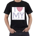 I Love My Fireman Men s T-Shirt (Black)