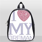 I Love My Fireman School Bag (Small)