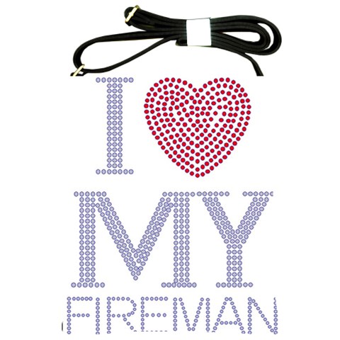 I Love My Fireman Shoulder Sling Bag from ArtsNow.com Front