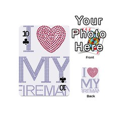 I Love My Fireman Playing Cards 54 (Mini) from ArtsNow.com Front - Club10