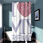 I Love My Fireman Shower Curtain 36  x 72  (Stall)