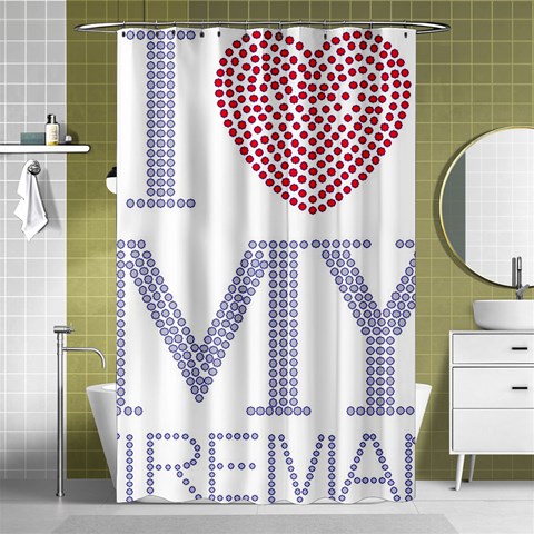 I Love My Fireman Shower Curtain 48  x 72  (Small) from ArtsNow.com Curtain(48  X 72 ) - 42.18 x64.8  Curtain(48  X 72 )