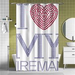 I Love My Fireman Shower Curtain 48  x 72  (Small)