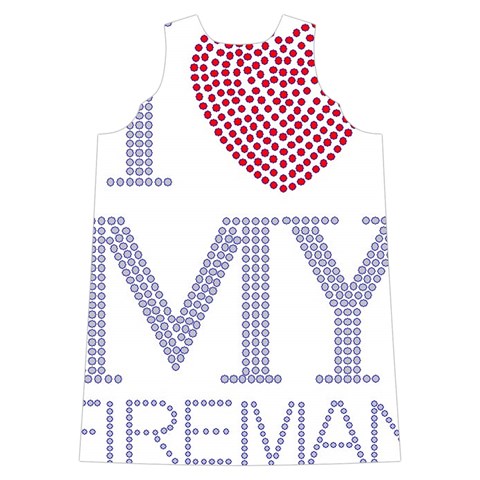 I Love My Fireman Shoulder Cutout Velvet One Piece from ArtsNow.com Back