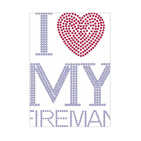 I Love My Fireman Small Tapestry from ArtsNow.com Front