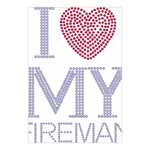 I Love My Fireman Large Tapestry from ArtsNow.com Front