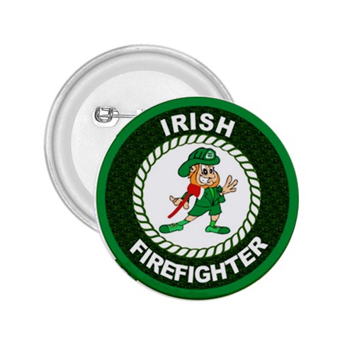 Irish Firefighter 2.25  Button from ArtsNow.com Front