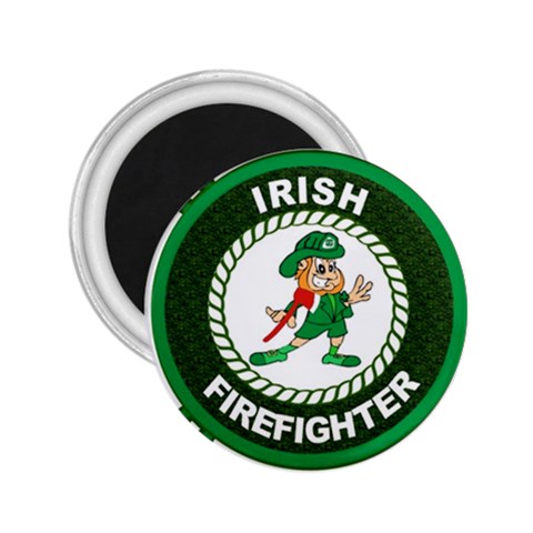 Irish Firefighter 2.25  Magnet from ArtsNow.com Front