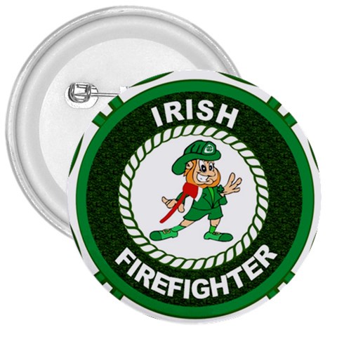 Irish Firefighter 3  Button from ArtsNow.com Front