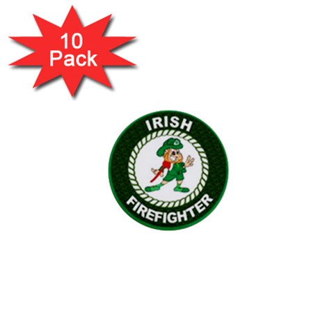 Irish Firefighter 1  Mini Button (10 pack)  from ArtsNow.com Front