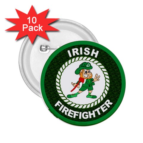 Irish Firefighter 2.25  Button (10 pack) from ArtsNow.com Front