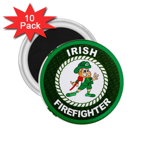 Irish Firefighter 2.25  Magnet (10 pack) from ArtsNow.com Front