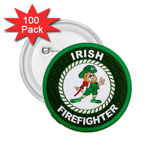 Irish Firefighter 2.25  Button (100 pack) from ArtsNow.com Front