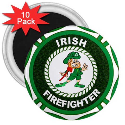 Irish Firefighter 3  Magnet (10 pack) from ArtsNow.com Front