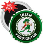 Irish Firefighter 3  Magnet (100 pack)