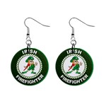 Irish Firefighter 1  Button Earrings