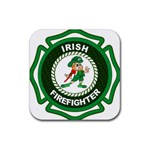 Irish Firefighter Rubber Coaster (Square)