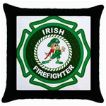 Irish Firefighter Throw Pillow Case (Black)