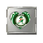 Irish Firefighter Mega Link Heart Italian Charm (18mm)