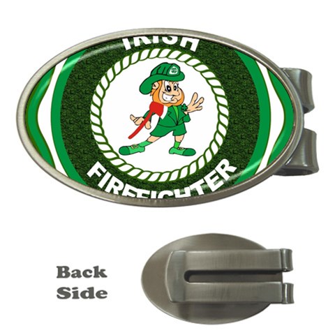 Irish Firefighter Money Clip (Oval) from ArtsNow.com Front