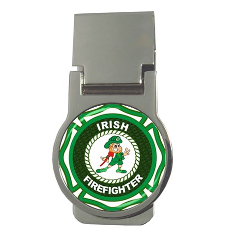 Irish Firefighter Money Clip (Round) from ArtsNow.com Front