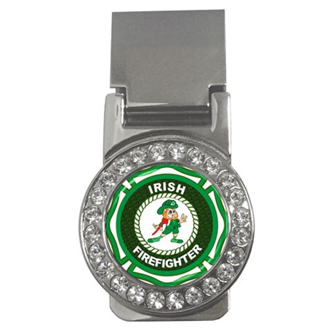 Irish Firefighter Money Clip (CZ) from ArtsNow.com Front