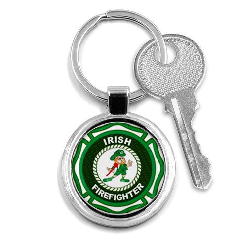 Irish Firefighter Key Chain (Round) from ArtsNow.com Front