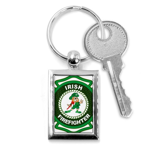 Irish Firefighter Key Chain (Rectangle) from ArtsNow.com Front