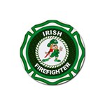 Irish Firefighter Rubber Coaster (Round)